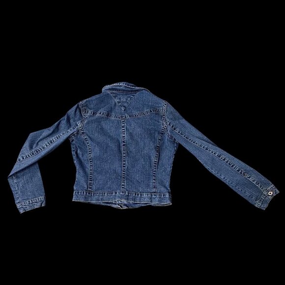 Vintage Blue Jean Denim Jacket Kids Size Large Tommy Hilfiger Retro Y2K READ - Picture 3 of 9
